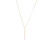 Thumbnail Image 0 of Diamond Accent "I" Initial Necklace in Sterling Silver with 14K Gold Plate - 18"
