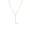 Thumbnail Image 0 of Diamond Accent "L" Initial Necklace in Sterling Silver with 14K Gold Plate - 18"