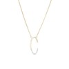 Thumbnail Image 0 of 1/20 CT. T.W. Diamond "C" Initial Necklace in Sterling Silver with 14K Gold Plate - 18"