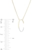 Thumbnail Image 1 of 1/20 CT. T.W. Diamond "C" Initial Necklace in Sterling Silver with 14K Gold Plate - 18"