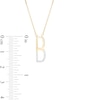 Thumbnail Image 1 of 1/20 CT. T.W. Diamond "B" Initial Necklace in Sterling Silver with 14K Gold Plate - 18"