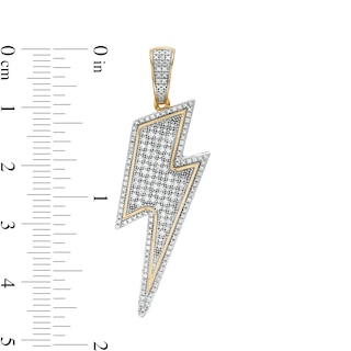 1/4 CT. T.W. Diamond Lightning Bolt Necklace Charm in 10K Gold