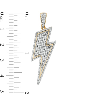 1/4 CT. T.W. Diamond Lightning Bolt Necklace Charm in 10K Gold