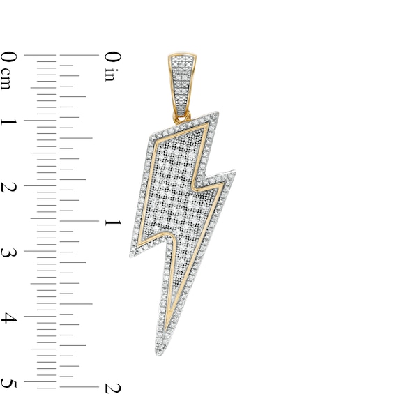 1/4 CT. T.W. Diamond Lightning Bolt Necklace Charm in 10K Gold