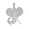 Thumbnail Image 1 of 1/2 CT. T.W. Diamond Elephant Head Necklace Charm in 10K Gold
