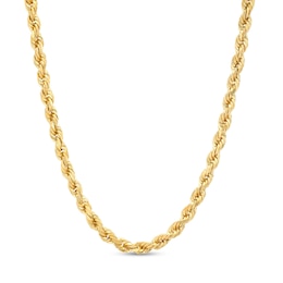 3.6mm Diamond-Cut Rope Chain Necklace in 10K Semi-Solid Gold - 20&quot;