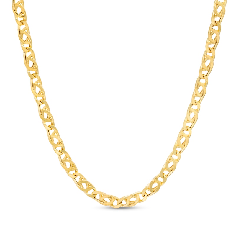 3.4mm Diamond-Cut Bird's Eye Chain Necklace in 10K Hollow Gold - 18"