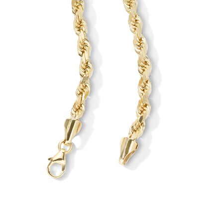 10K Semi-Solid Gold Diamond-Cut Rope Chain