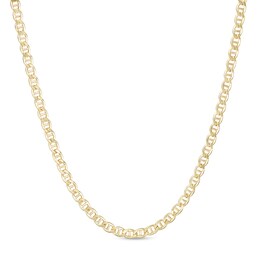 3.4mm Diamond-Cut Mariner Chain Necklace in 10K Hollow Gold - 18&quot;