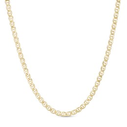 3.4mm Diamond-Cut Mariner Chain Necklace in 10K Hollow Gold - 18"