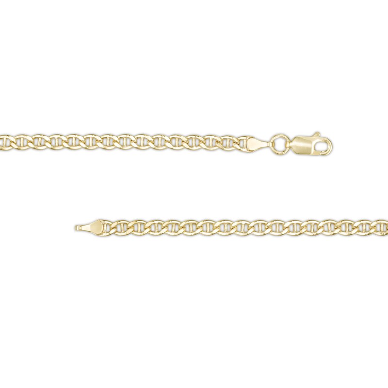 Main Image 2 of 3.4mm Diamond-Cut Mariner Chain Necklace in 10K Hollow Gold - 18"