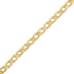 4.10mm Diamond-Cut Rambo Chain Bracelet in 10K Hollow Gold - 7.5&quot;