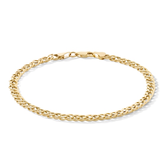 4.10mm Diamond-Cut Rambo Chain Bracelet in 10K Hollow Gold - 7.5"
