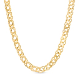 5.1mm Diamond-Cut Rambo Chain Necklace in 10K Hollow Gold - 20&quot;