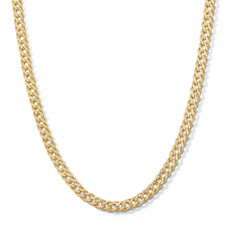 5.1mm Diamond-Cut Rambo Chain Necklace in 10K Hollow Gold - 20"