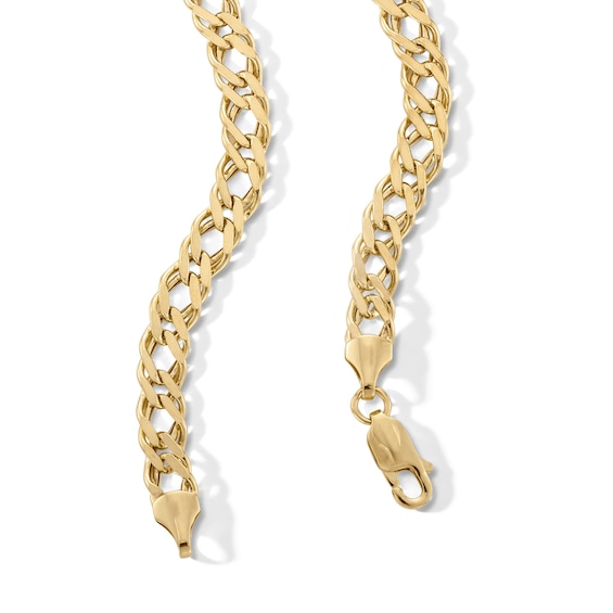 10K Hollow Gold Diamond-Cut Rambo Chain - 20"