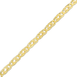 3.4mm Diamond Cut Bird Eye Chain Bracelet in 10K Hollow Gold - 7.5&quot;