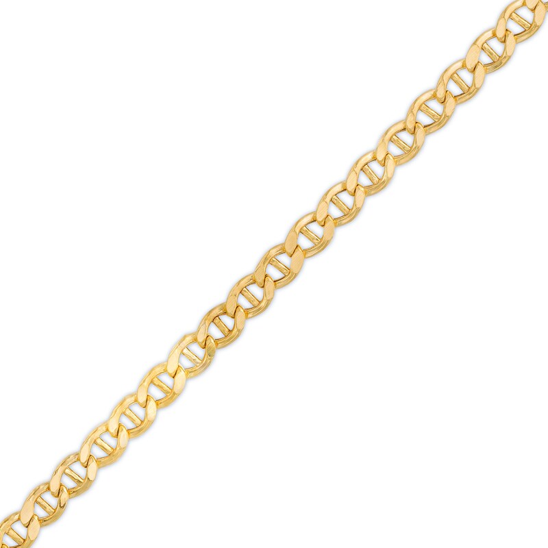 4.25mm Diamond-Cut Mariner Chain Bracelet in 10K Hollow Gold - 7.5"