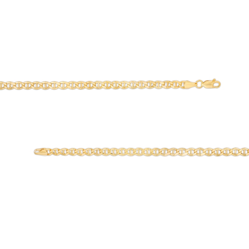 4.25mm Diamond-Cut Mariner Chain Bracelet in 10K Hollow Gold - 7.5"