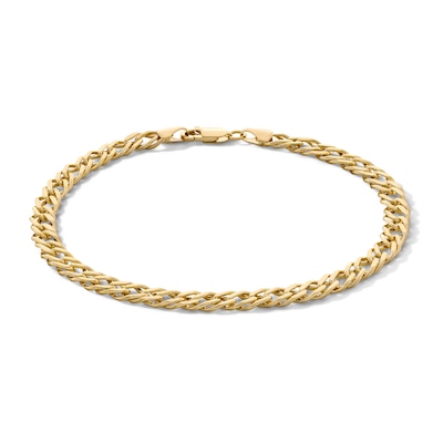 5.10mm Diamond-Cut Rambo Chain Bracelet in 10K Hollow Gold - 8.5"