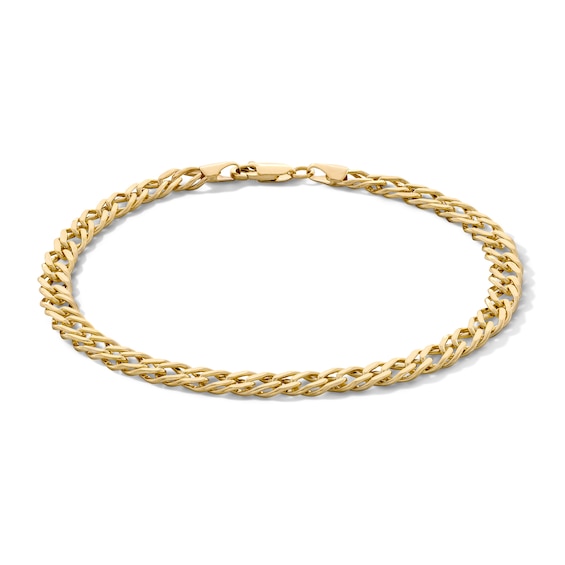 5.10mm Diamond-Cut Rambo Chain Bracelet in 10K Hollow Gold - 8.5"
