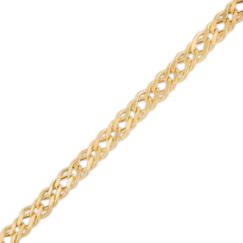 5.10mm Diamond-Cut Rambo Chain Bracelet in 10K Hollow Gold - 8.5"