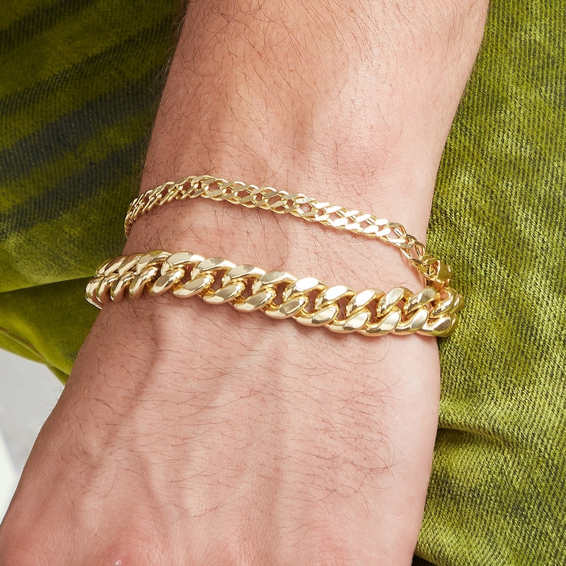 Main Image 3 of 5.10mm Diamond-Cut Rambo Chain Bracelet in 10K Hollow Gold - 8.5"