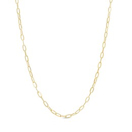 1.4mm Diamond-Cut Elongated Cable Chain Necklace in 10K Solid Gold - 18&quot;