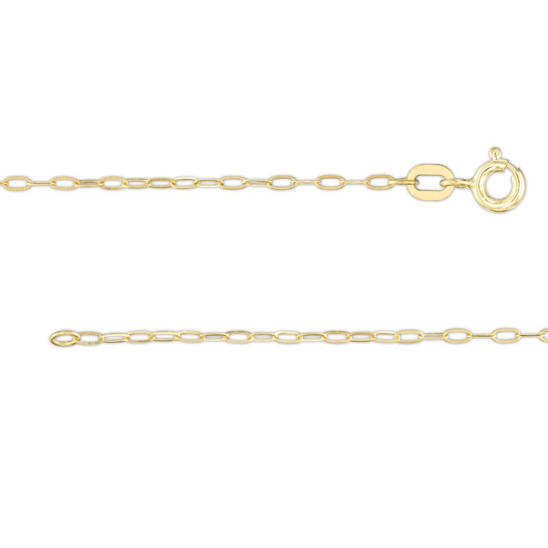 Main Image 2 of 1.4mm Diamond-Cut Elongated Cable Chain Necklace in 10K Solid Gold - 18"