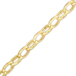 5.4mm Oval Rolo Chain Bracelet in 10K Hollow Gold - 7.5&quot;