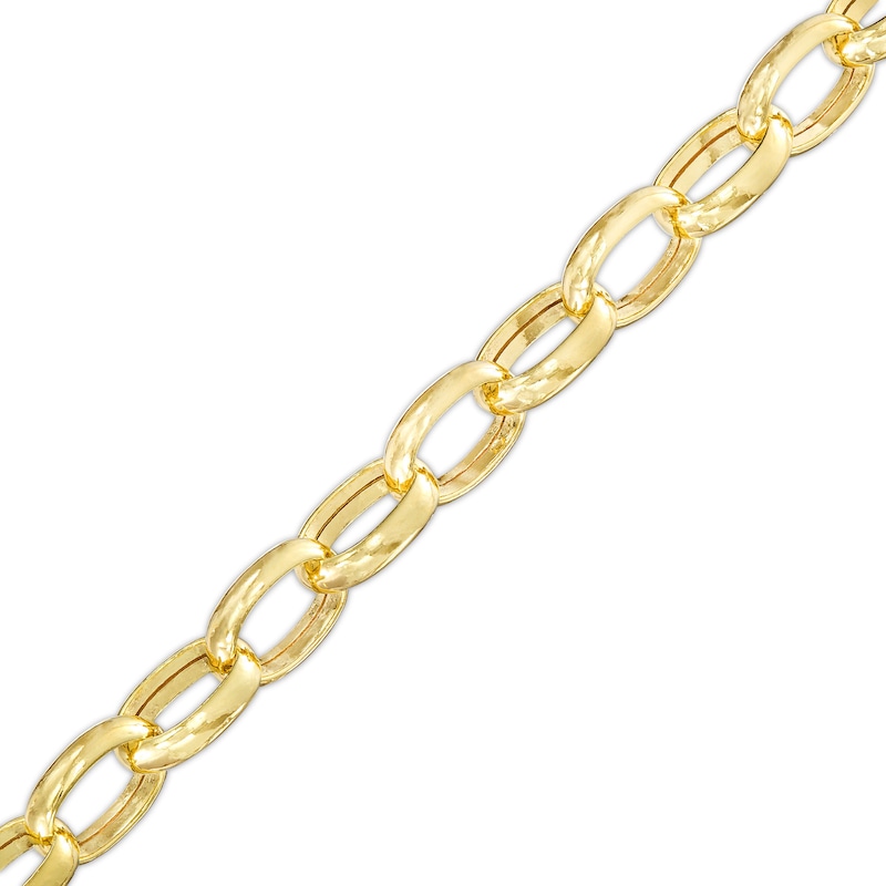 5.4mm Oval Rolo Chain Bracelet in 10K Hollow Gold - 7.5