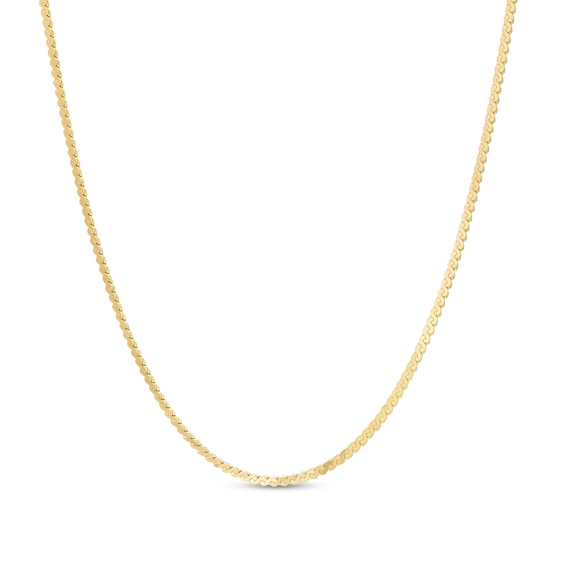 10K Solid Gold Serpentine Chain - 18"