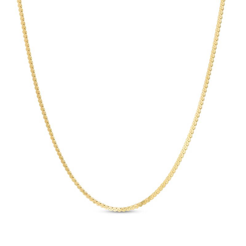 10K Solid Gold Serpentine Chain - 18"