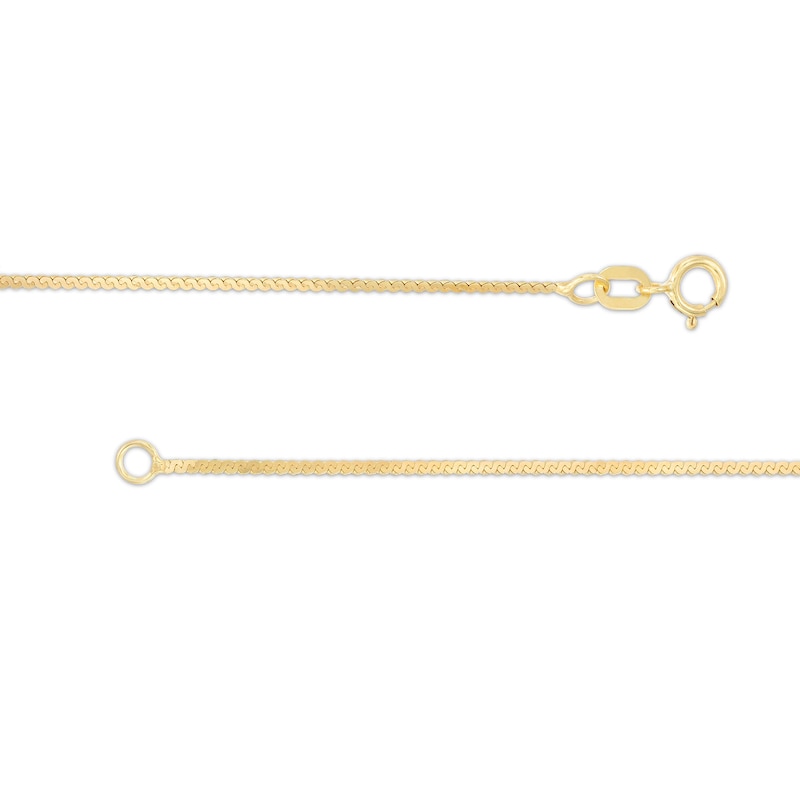 1.15mm Serpentine Chain Necklace in 10K Solid Gold - 18"