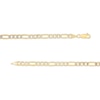 Thumbnail Image 1 of 4mm Diamond-Cut Pavé Figaro Chain Necklace in 10K Semi-Solid Gold - 20"