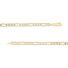 Thumbnail Image 2 of 4mm Diamond-Cut Pavé Figaro Chain Necklace in 10K Semi-Solid Gold - 20"
