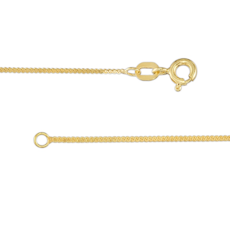 .92mm Serpentine Chain Necklace in 10K Solid Gold - 16"