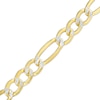 Thumbnail Image 0 of 6.5mm Diamond-Cut Figaro Chain Bracelet in 10K Semi-Solid Gold - 8.5"