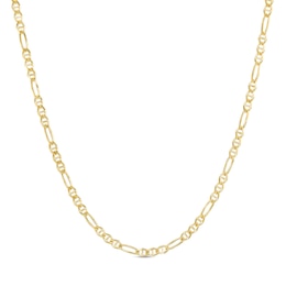 2.65mm Diamond-Cut Figaro Chain Necklace in 10K Solid Gold - 20&quot;