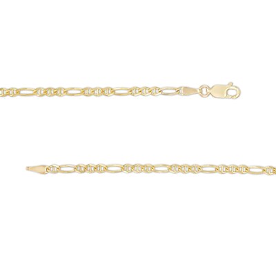 2.65mm Diamond-Cut Figaro Chain Necklace in 10K Solid Gold - 20"