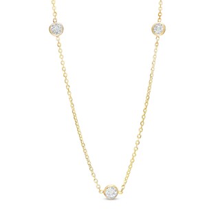 10K Solid Gold Diamond-Cut Station Two-Tone Chain - 18"