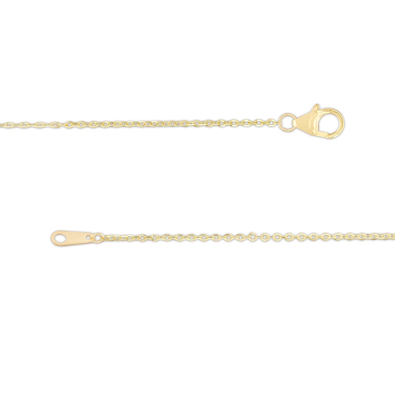 Main Image 2 of 10K Solid Gold Diamond-Cut Station Two-Tone Chain - 18"