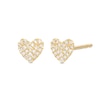 Thumbnail Image 0 of 1/20 CT. T.W. Diamond Heart Stud Earrings in Sterling Silver with 14K Gold Plate