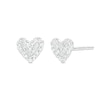 Thumbnail Image 0 of 1/20 CT. T.W. Diamond Heart Stud Earrings in Sterling Silver