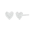 Thumbnail Image 1 of 1/20 CT. T.W. Diamond Heart Stud Earrings in Sterling Silver