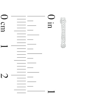 1/20 CT. T.W. Diamond Huggie Hoop Earrings in Sterling Silver
