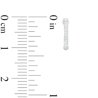 1/20 CT. T.W. Diamond Huggie Hoop Earrings in Sterling Silver