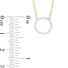 Thumbnail Image 1 of 1/20 CT. T.W. Diamond Circle Necklace in Sterling Silver with 14K Gold Plate - 18"