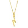 Thumbnail Image 0 of 1/20 CT. T.W. Diamond Lightning Bolt Necklace in Sterling Silver with 14K Gold Plate - 18"