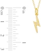 Thumbnail Image 1 of 1/20 CT. T.W. Diamond Lightning Bolt Necklace in Sterling Silver with 14K Gold Plate - 18"
